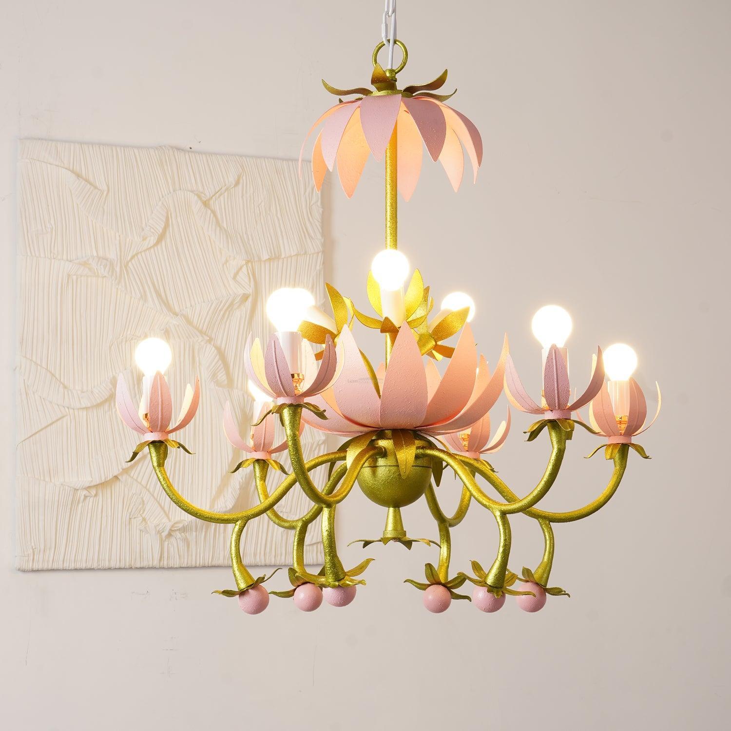 Mardi Gras Blossom Chandelier  Φ 25.6″-Sylvia Space