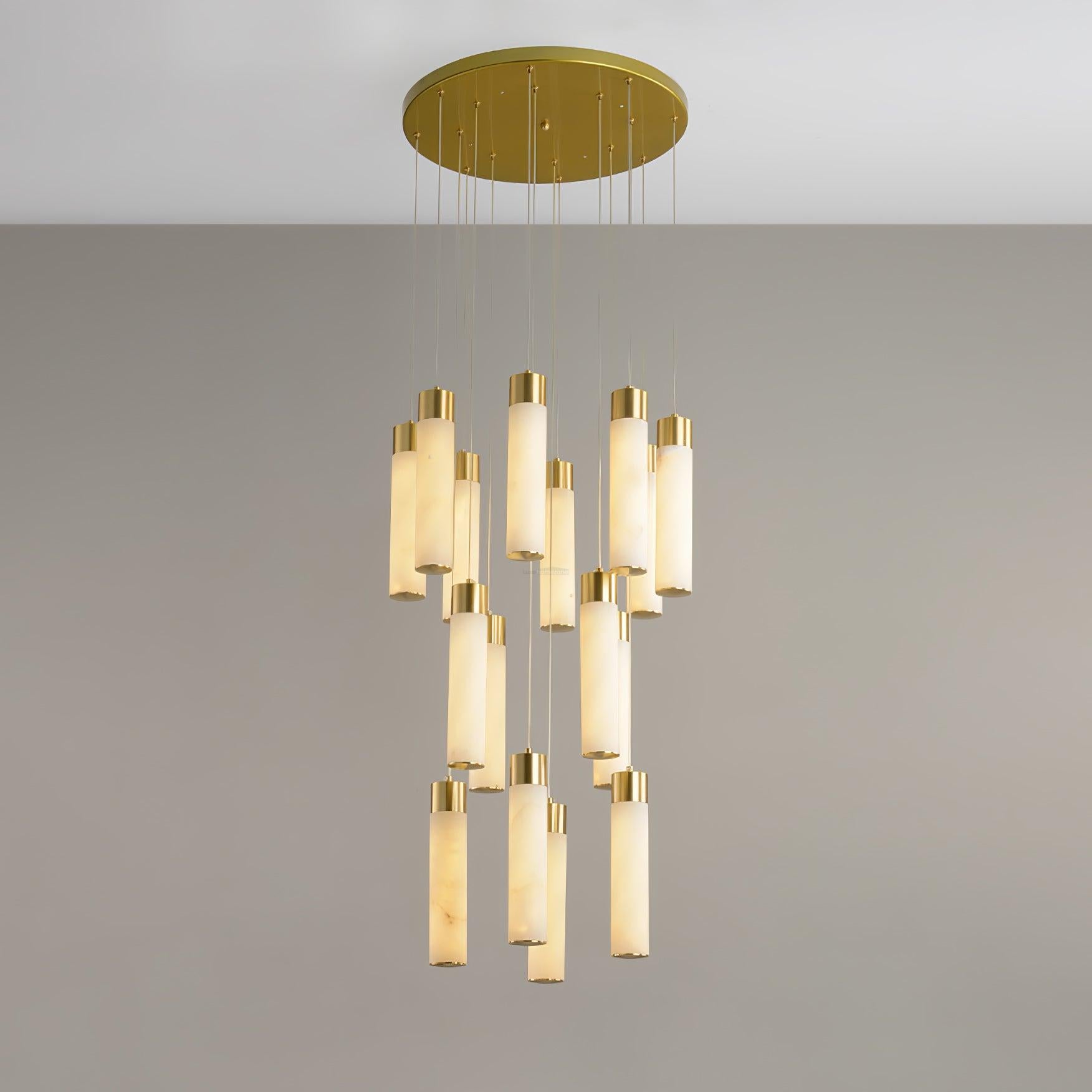 Celestial Alabaster Cascade Chandelier with 5/7/9/12/16/18/24/32 heads-Sylvia Space