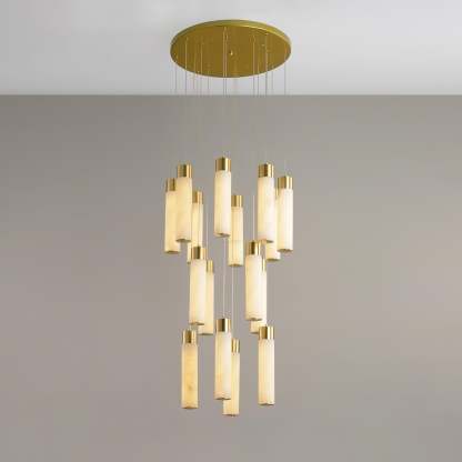 Celestial Alabaster Cascade Chandelier with 5/7/9/12/16/18/24/32 heads-Sylvia Space