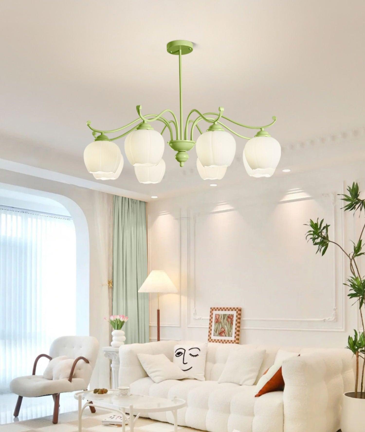 Lomance Lily Chandelier with 4/6/8 heads-Sylvia Space