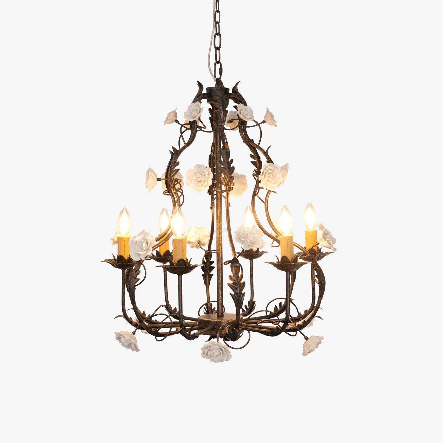Florentine Rose Garden Chandelier with 5/6 heads-Sylvia Space