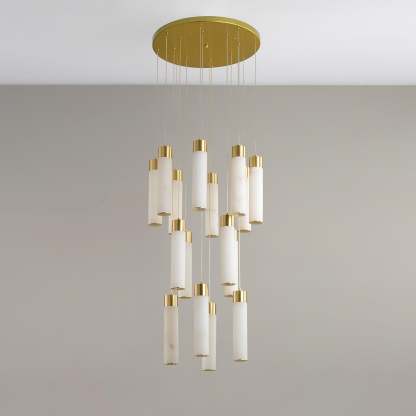 Celestial Alabaster Cascade Chandelier with 5/7/9/12/16/18/24/32 heads-Sylvia Space