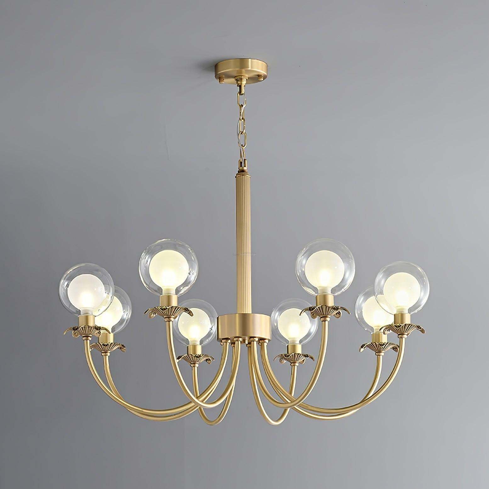 Aureate Radiance Glass Chandelier with 6/8 heads-Sylvia Space