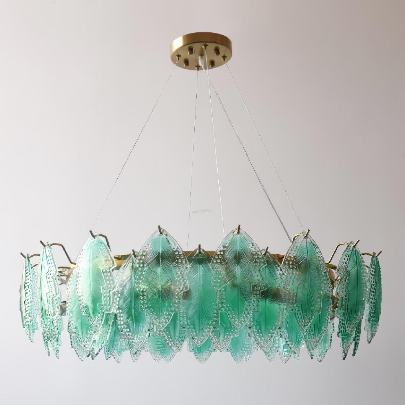 Maple Leaf Type Glass Chandelier-Sylvia Space
