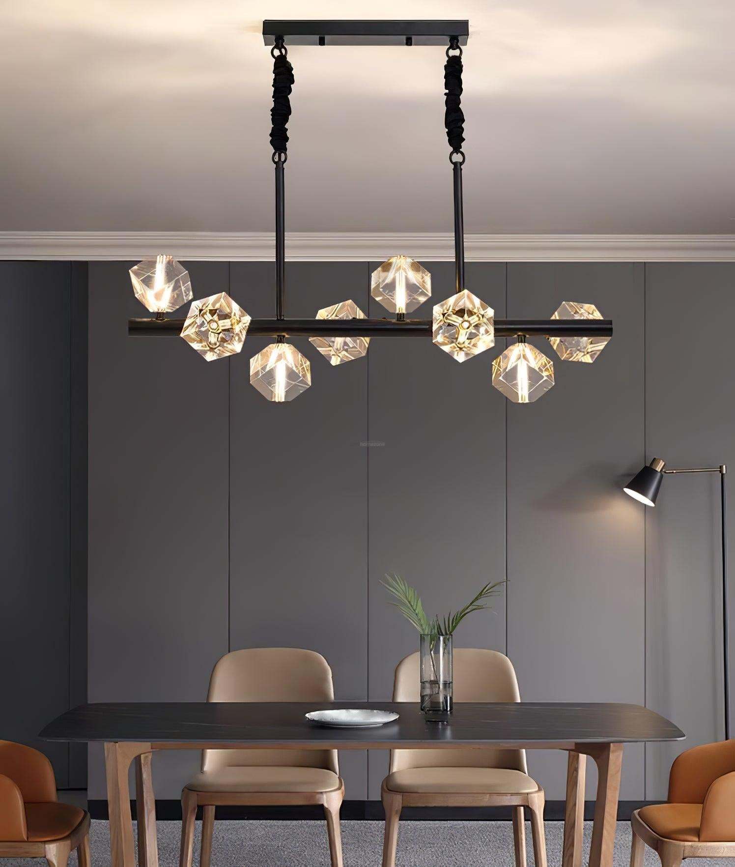 Takku Crystal Linear Chandelier-Sylvia Space
