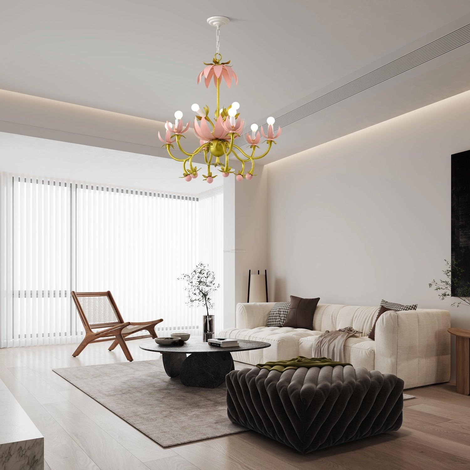 Mardi Gras Blossom Chandelier  Φ 25.6″-Sylvia Space