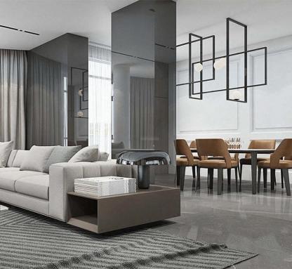 Mondrian Glass Ceiling Light L 47.2″-Sylvia Space