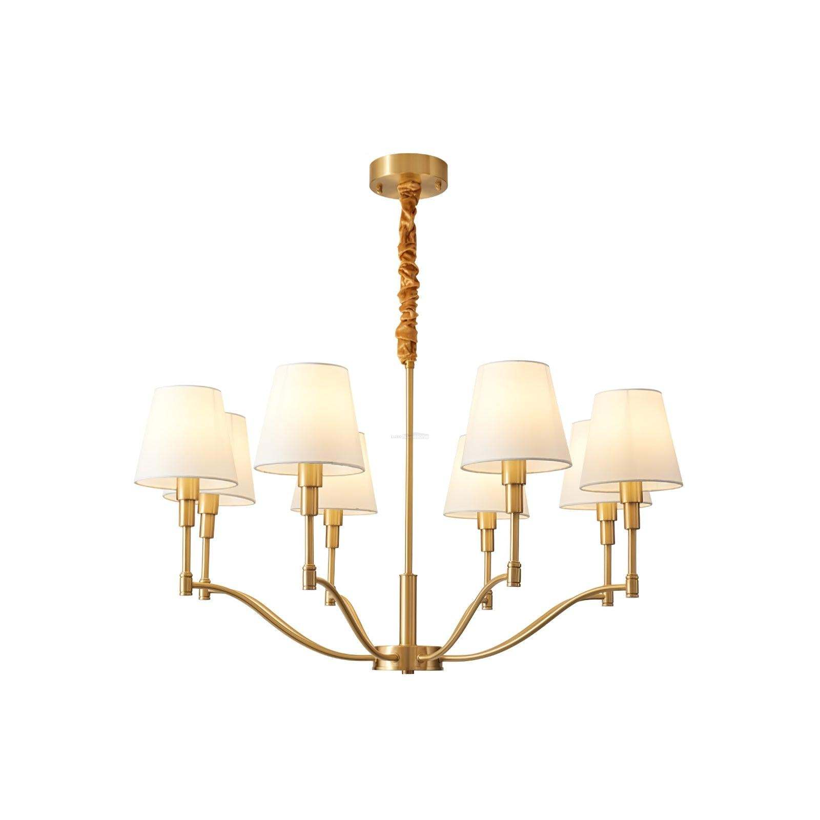 Meridian Mid Century Brass Chandelier with 3/5/8 heads-Sylvia Space