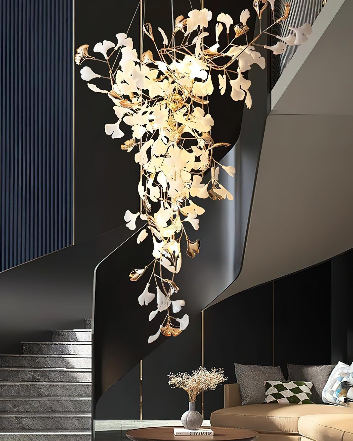 Ginkgo Tip Tlying Chandelier with 2 models-Sylvia Space