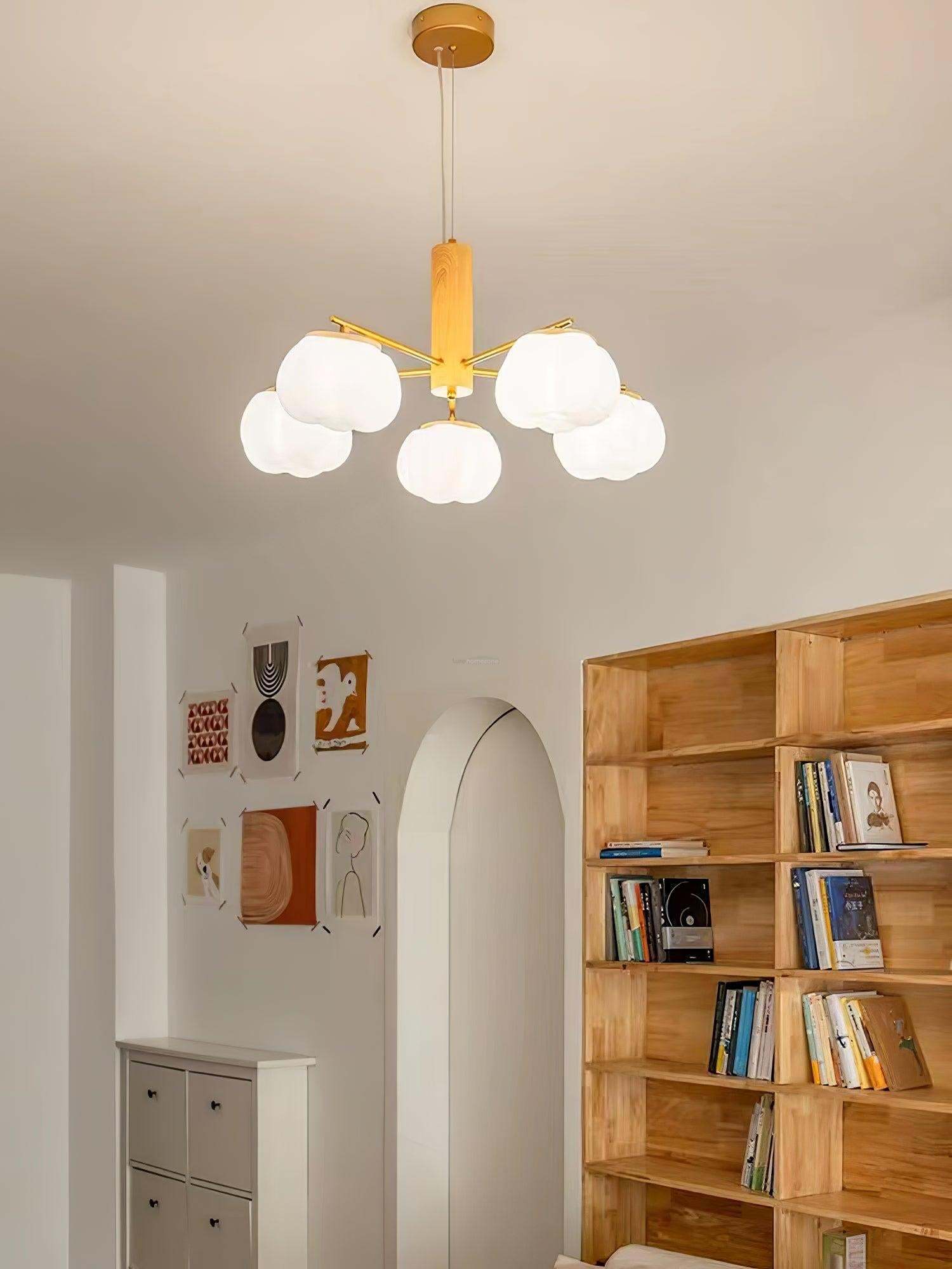 Cotton Balls Round/Linear Chandelier-Sylvia Space