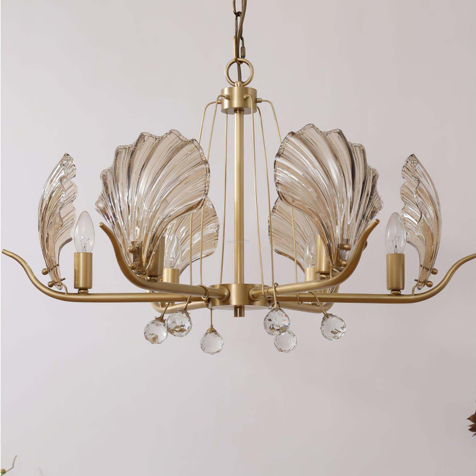 Shell Crystal Chandelier with 3/6/8 heads-Sylvia Space