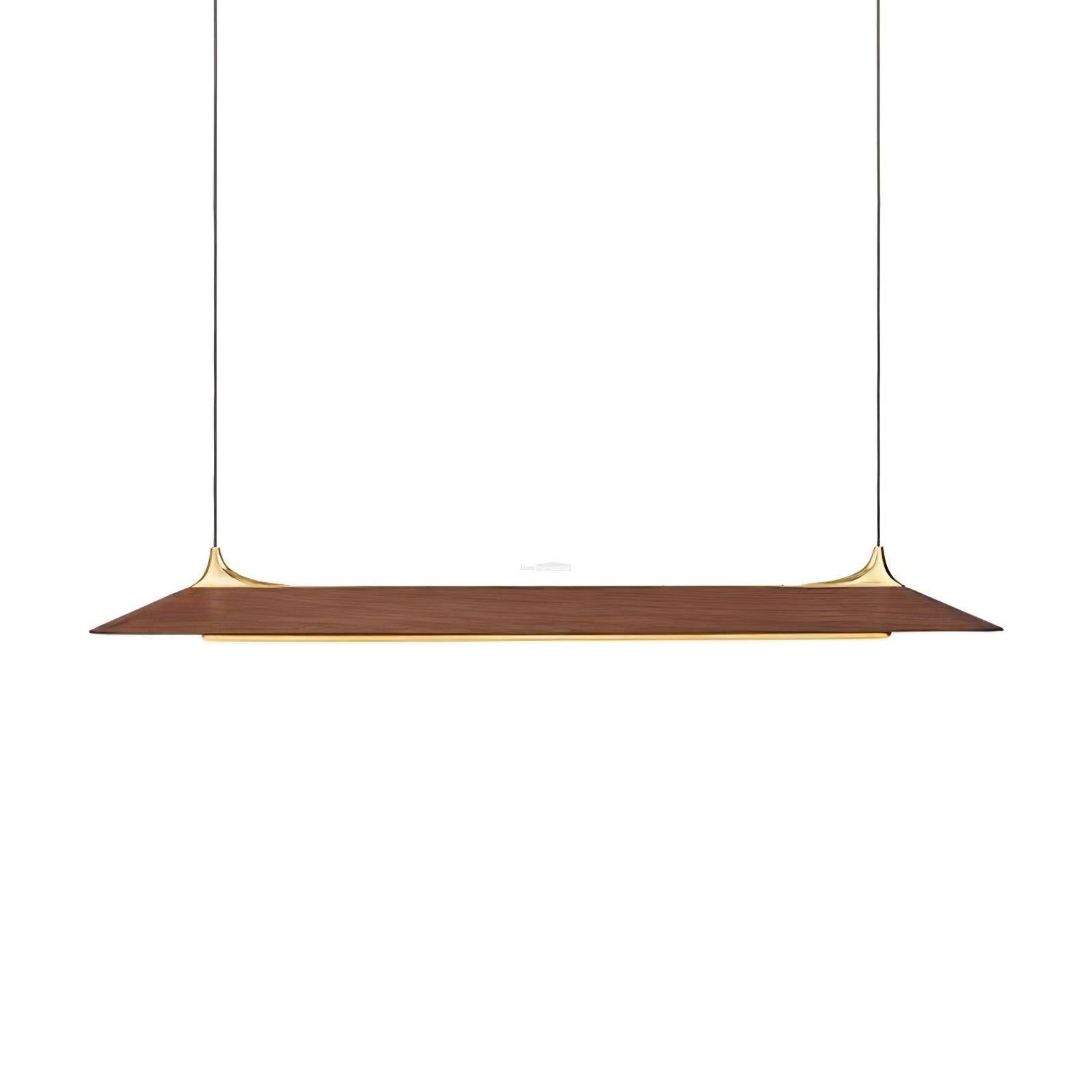 Luxehomezone Wooden Linear Chandelier