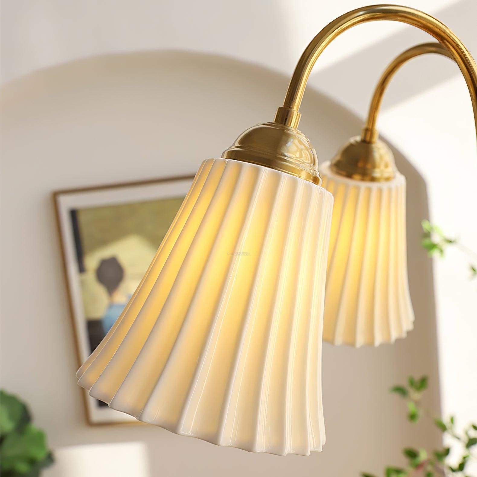 Medieval Ceramic Trumpet Chandelier with 3/5/8 lamps-Sylvia Space