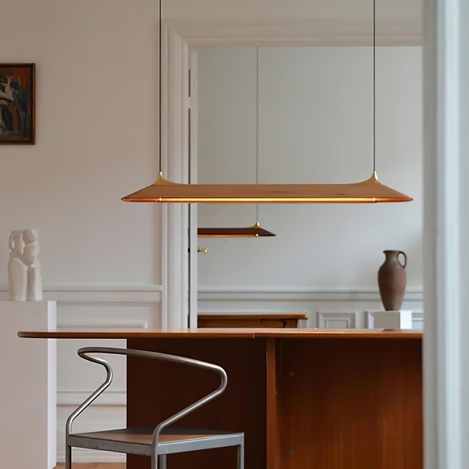 Luxehomezone Wooden Linear Chandelier