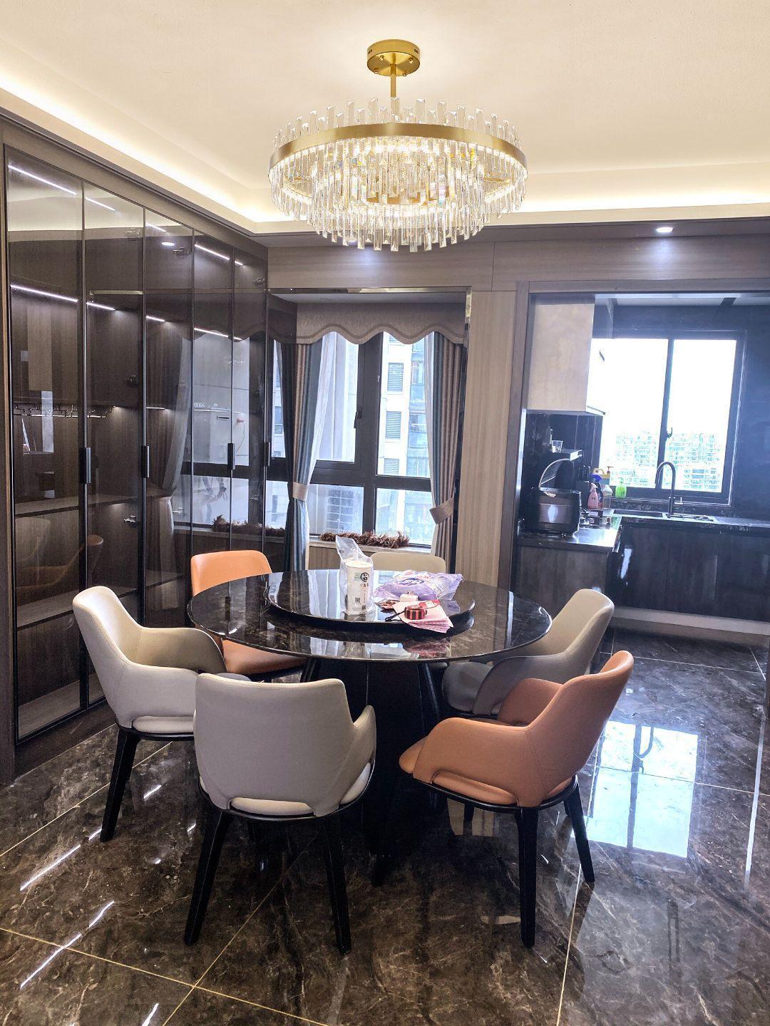 Drum Glass Chandelier  ∅ 23.6″~39.4''-Sylvia Space