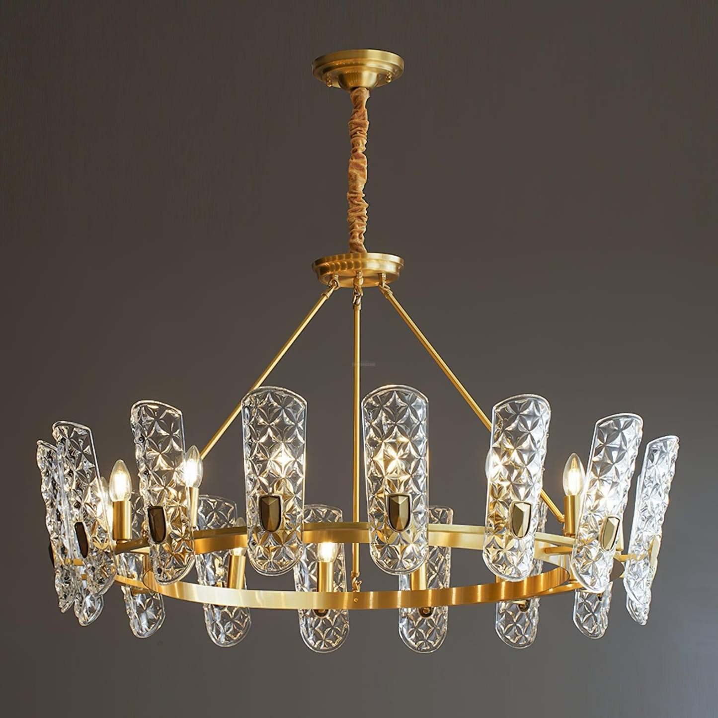 Brass Central Chandelier-Sylvia Space