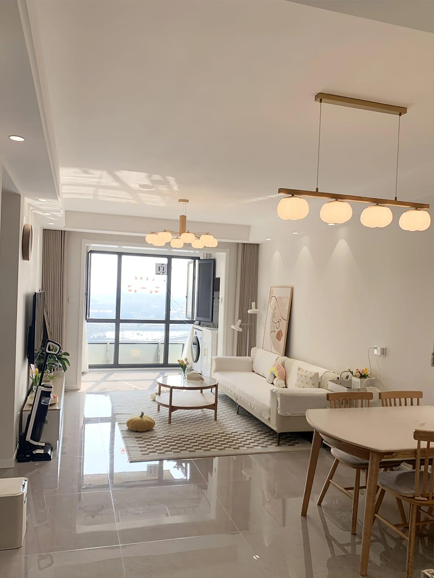 Cotton Balls Round/Linear Chandelier-Sylvia Space