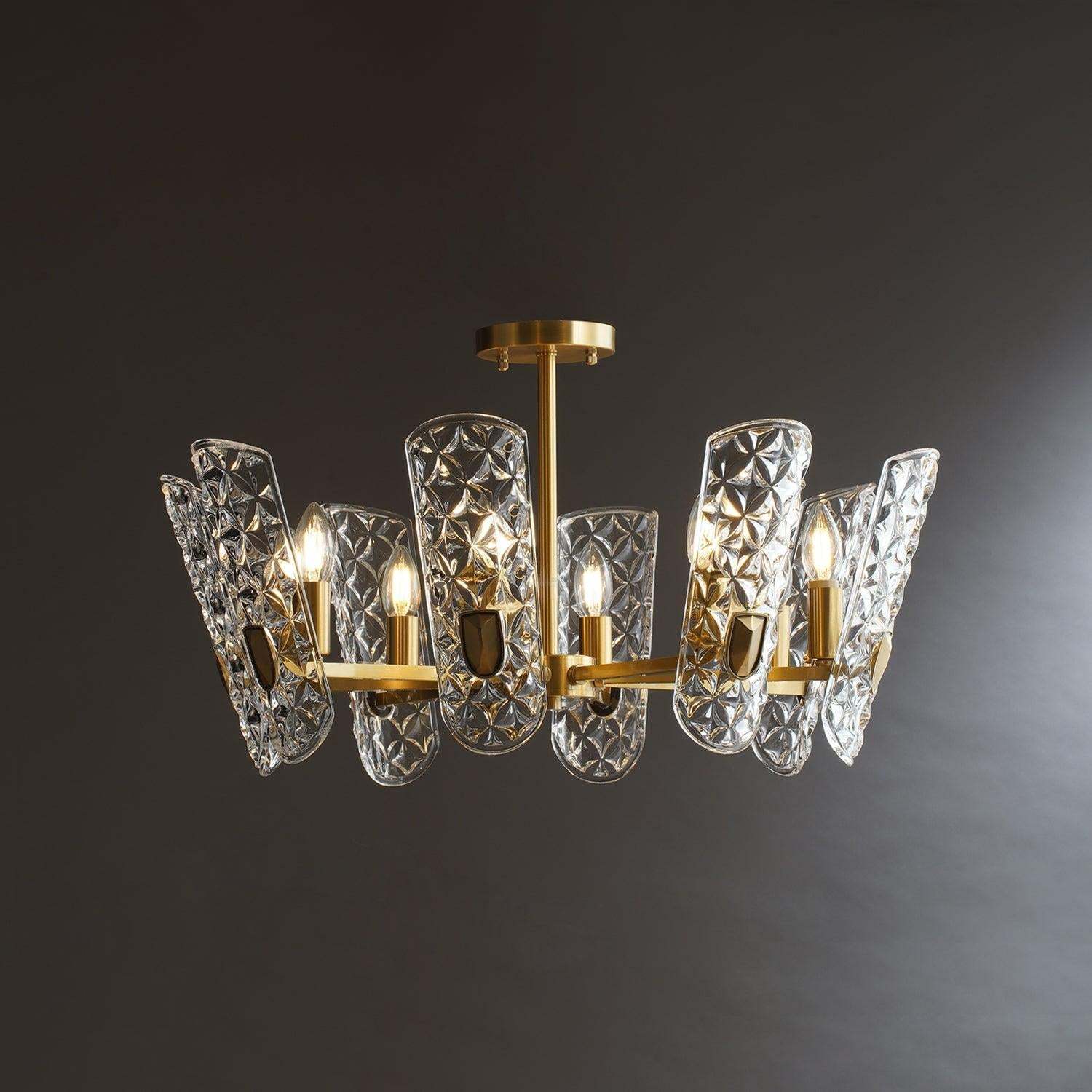 Brass Central Chandelier-Sylvia Space