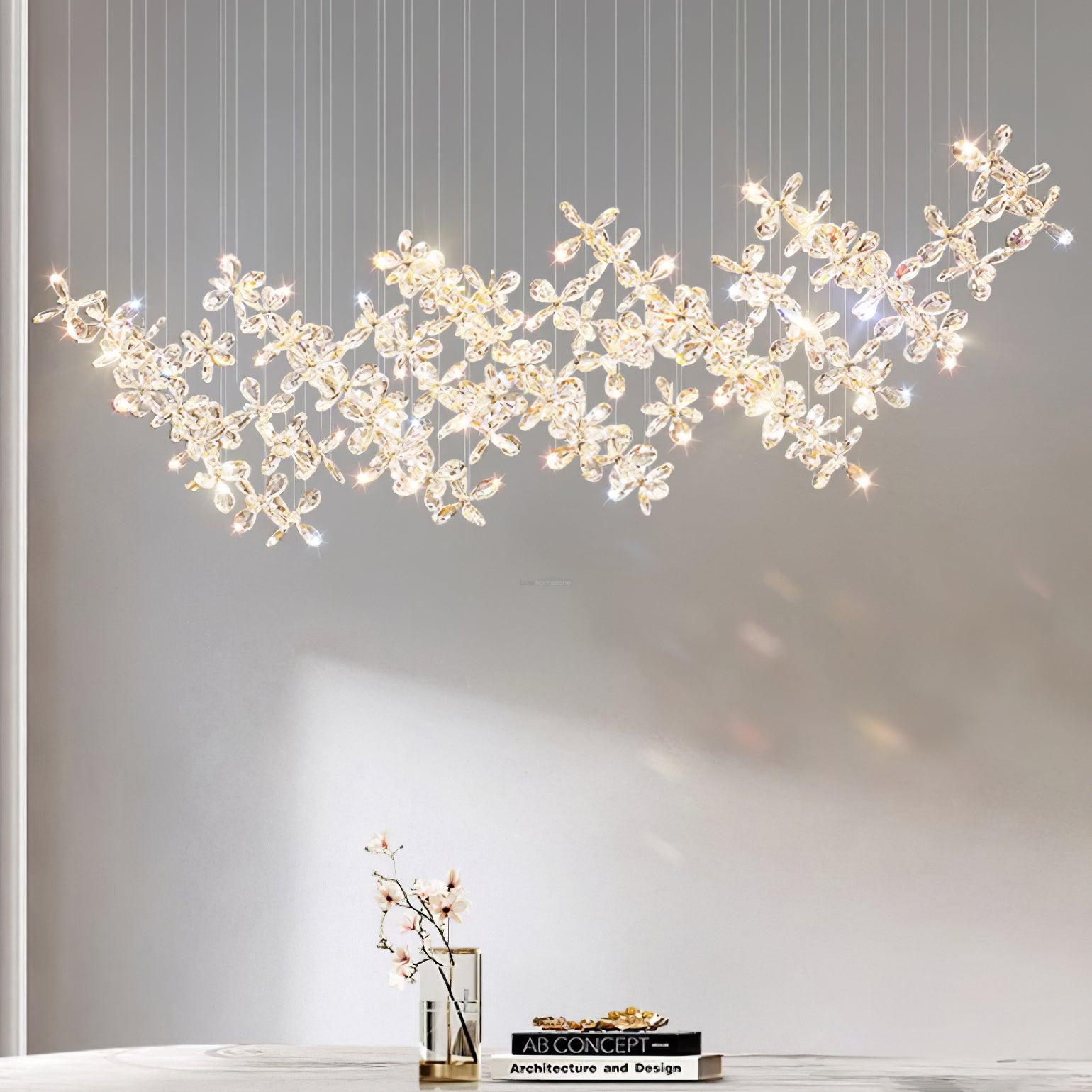 Floating Butterfly Chandelier L 47.2″-Sylvia Space