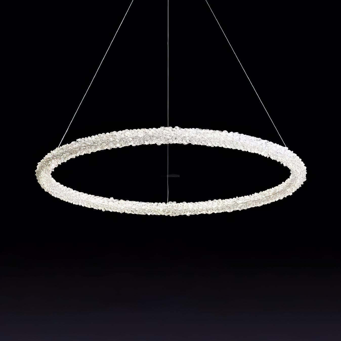 Crystal Ring Chandeliers-Sylvia Space