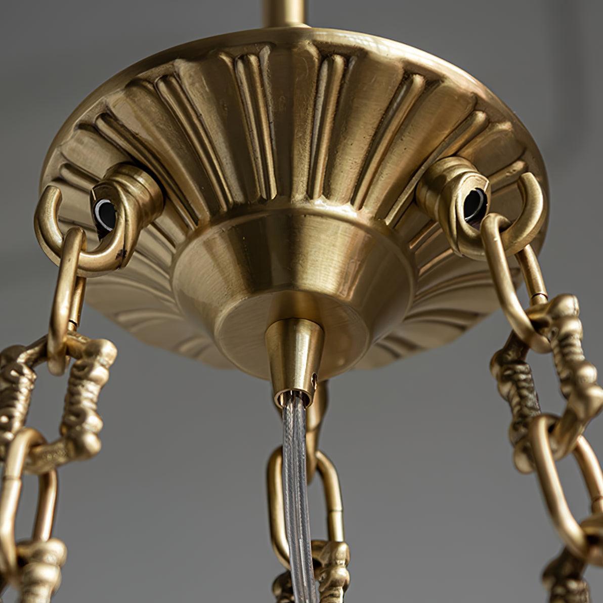 Putti Statuettes Brass Chandelier-Sylvia Space