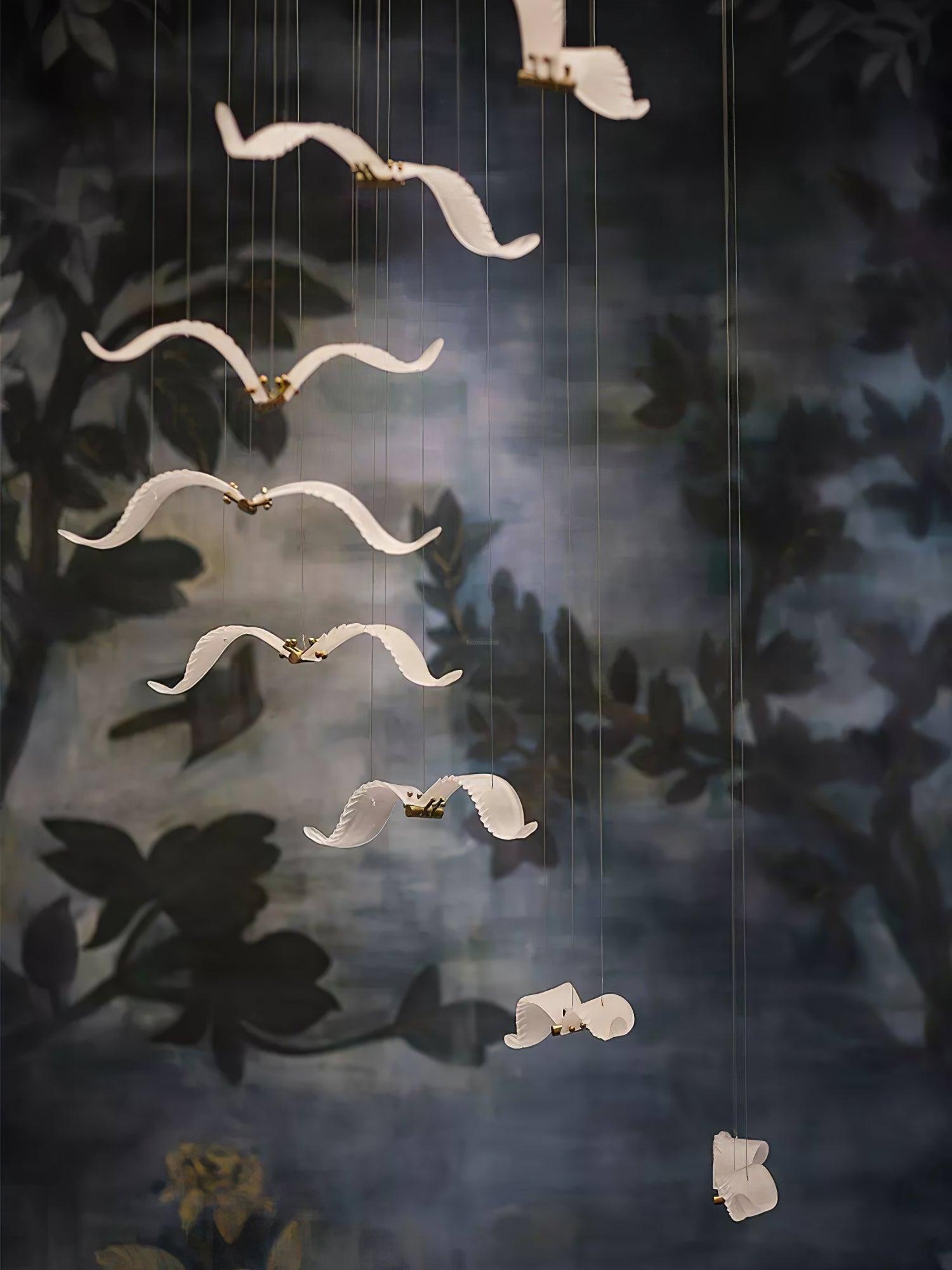 Large Seagull Chandelier with 1/3/5/7/9/11/12/18 heads-Sylvia Space