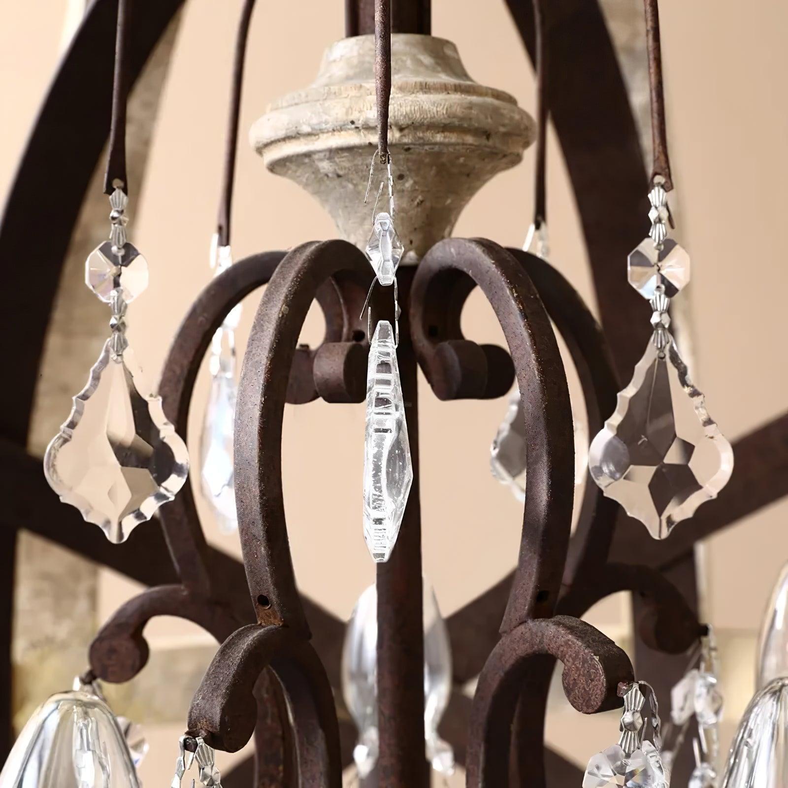 Retro Globe Weathered Chandelier Φ 11.8″-Sylvia Space