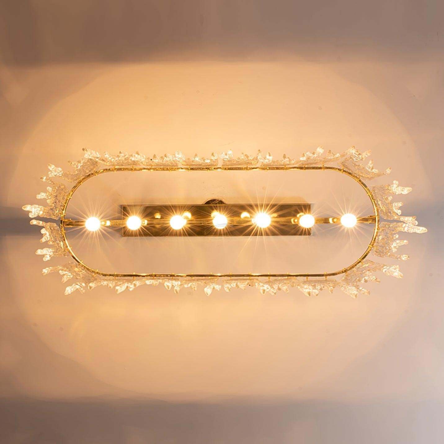 Rectangular Icicle Glass Chandelier L 34.2″-Sylvia Space