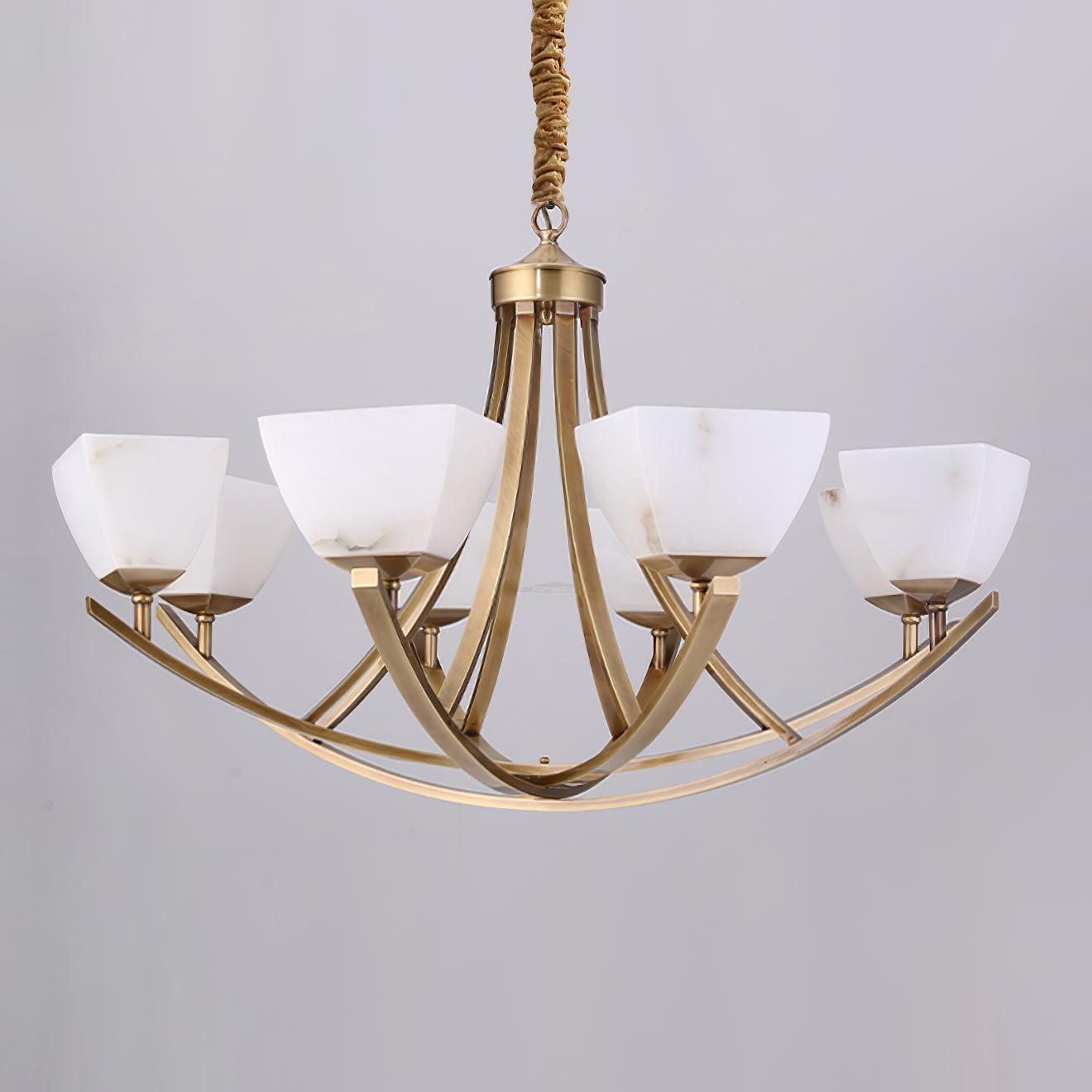Dover Brass Chandelier with 8 heads-Sylvia Space