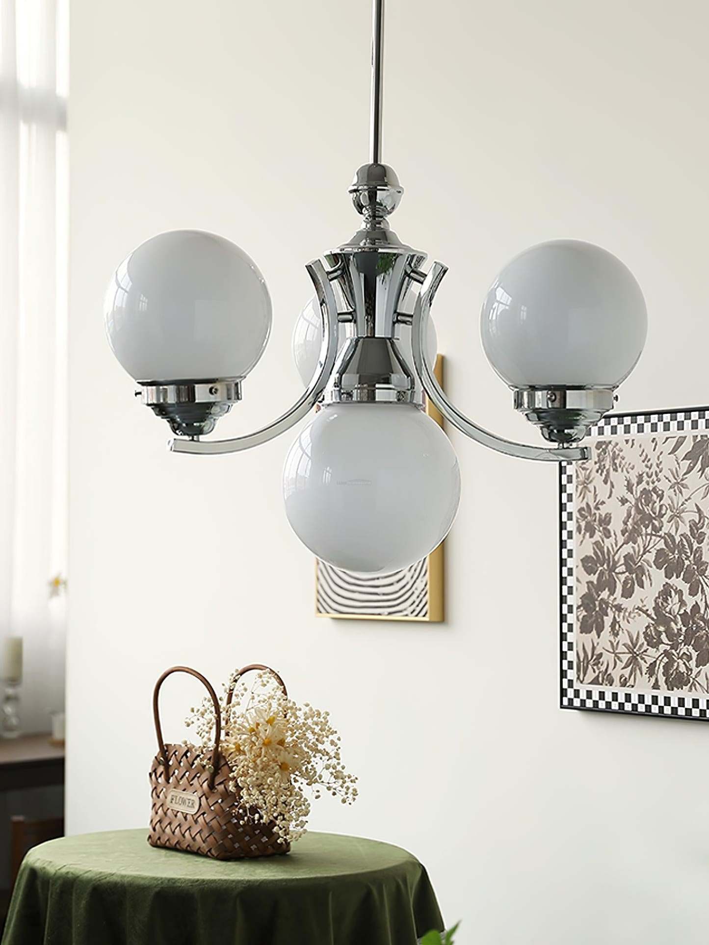 Dewdrop Globe Chandelier ∅ 21.7″-Sylvia Space