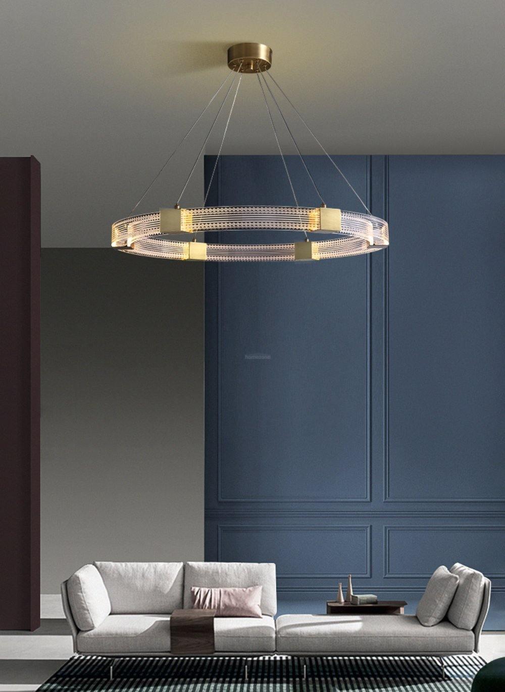 Parallel Ring LED Chandelier ∅ 25.6″-Sylvia Space