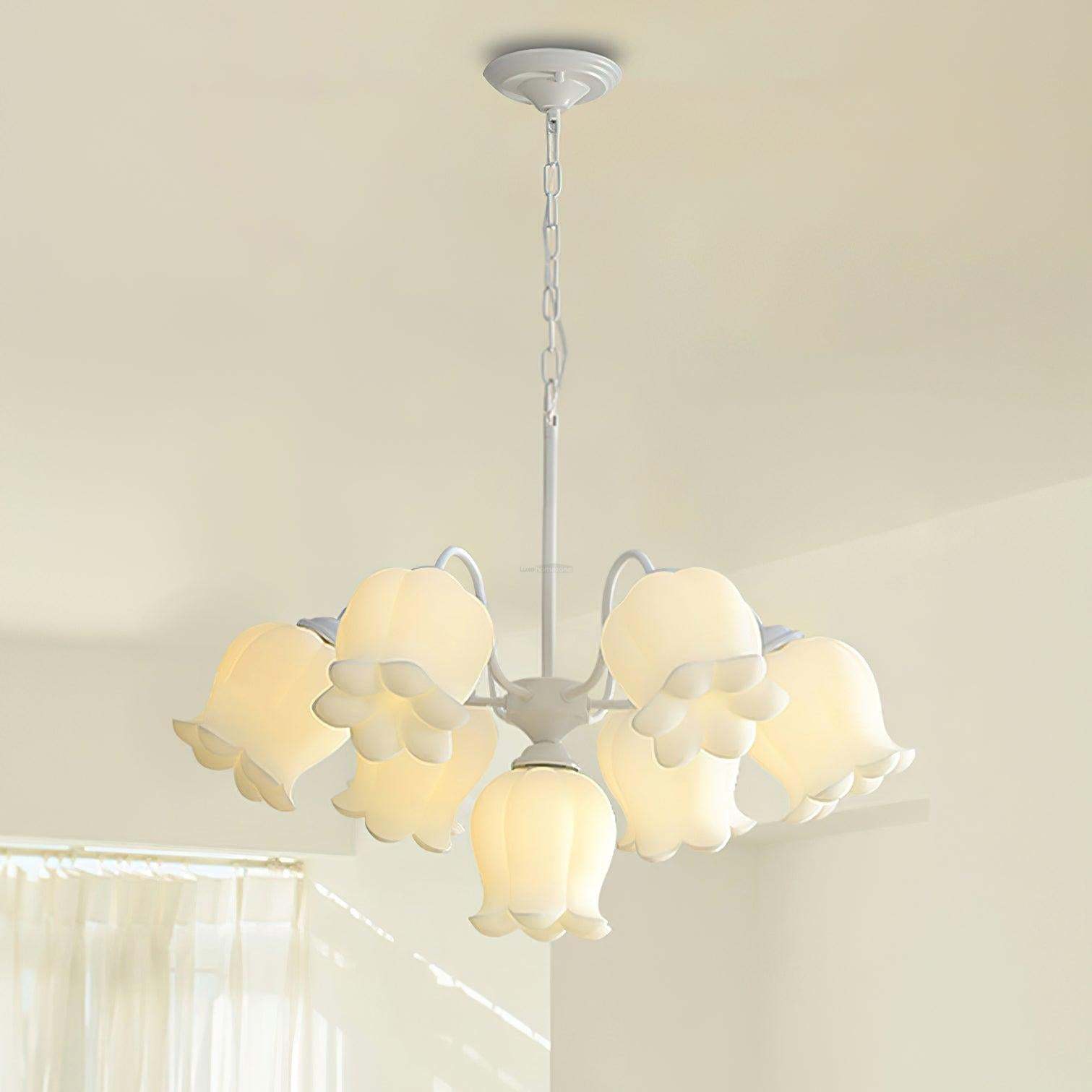 Lilium Cluster Chandelier with 3+1/5+1/6+1/8+1 heads-Sylvia Space