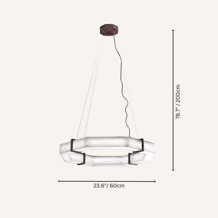 Belos Alabaster Chandelier-Sylvia Space