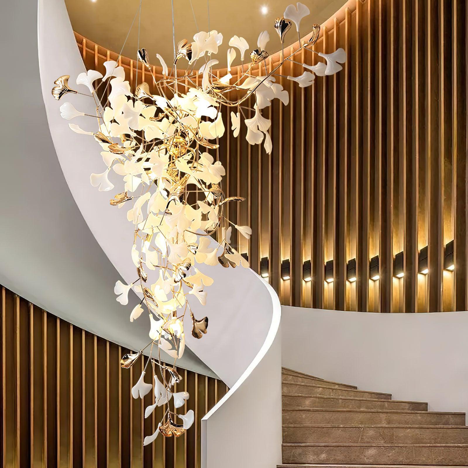 Ginkgo Tip Tlying Chandelier with 2 models-Sylvia Space