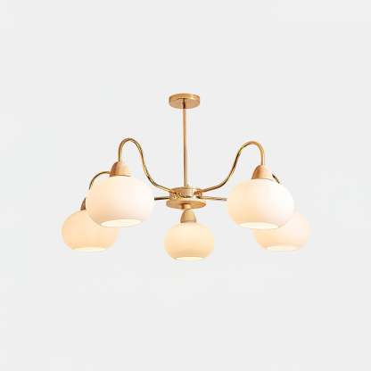 Glass Persimmon Chandelier with 3/5/6/8 heads-Sylvia Space