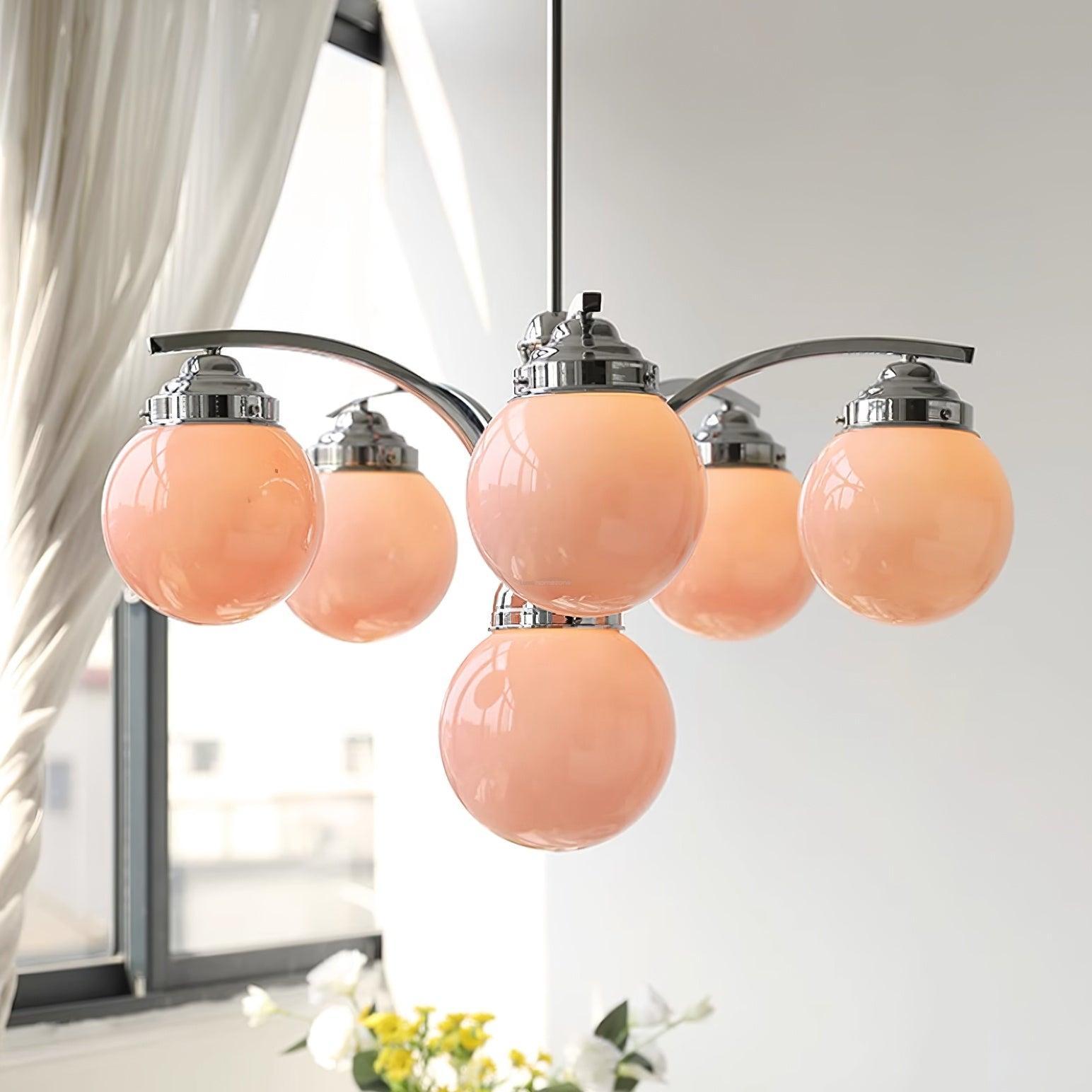 Pink Salamanca Chandelier with 4/6 heads-Sylvia Space