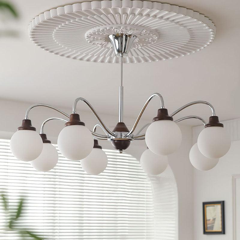 Solid Wood Magic Bean Chandelier with 4/6/8 heads-Sylvia Space