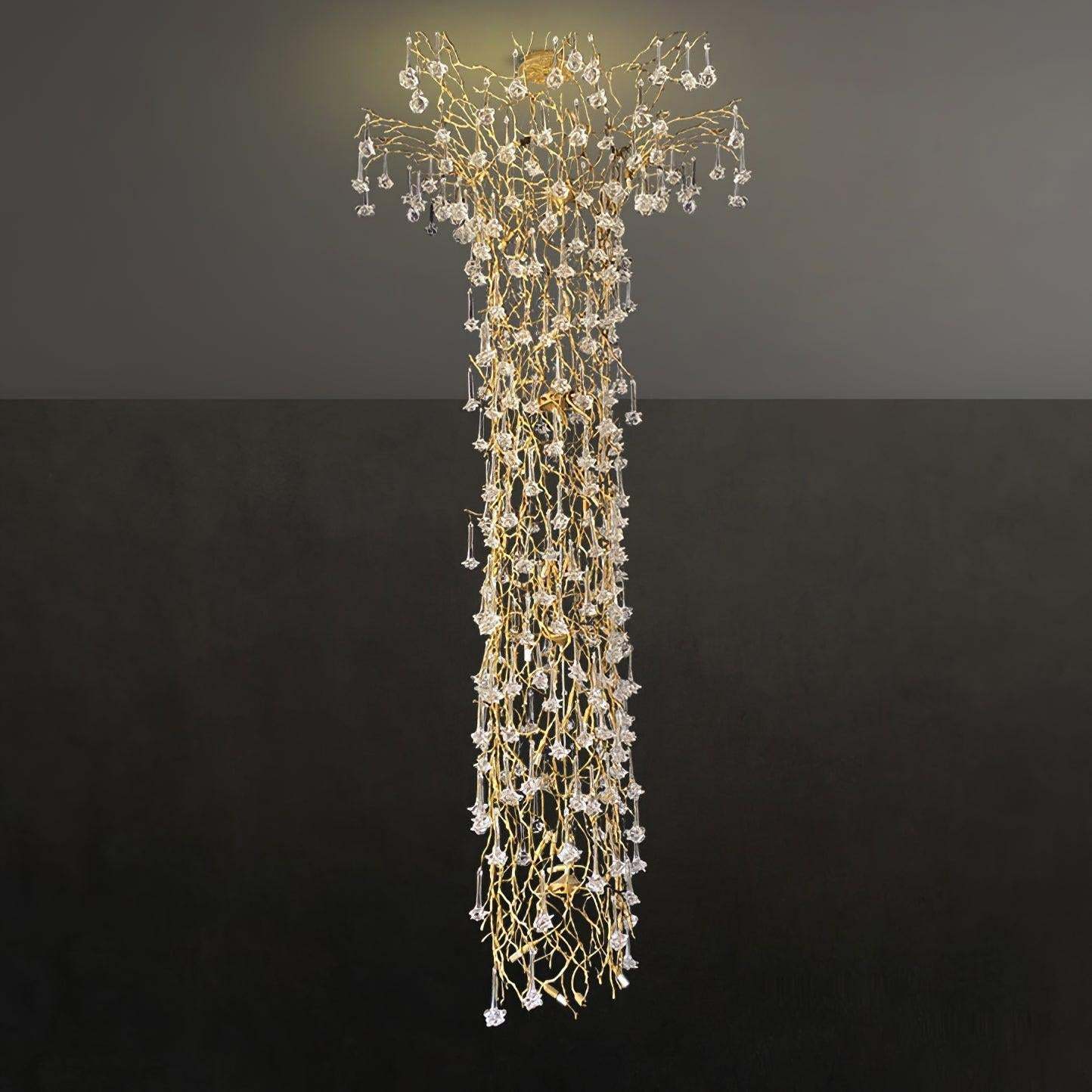 Tree Branch Staircase Chandelier ∅ 59″-Sylvia Space
