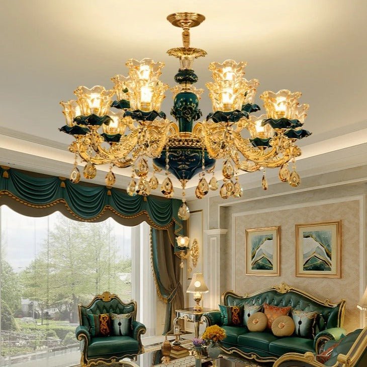 Blanche Chandelier - Green-Sylvia Space
