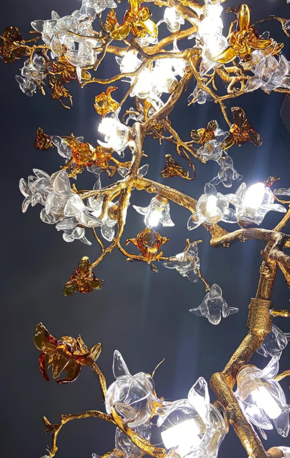 Brass Maple Long Branch Chandelier-Sylvia Space
