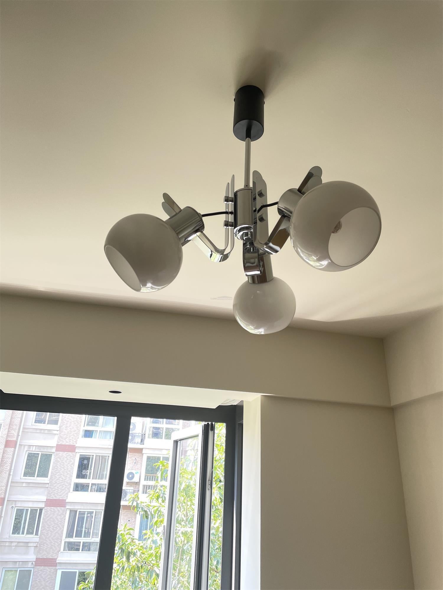 Geometrical Chrome Chandelier-Sylvia Space