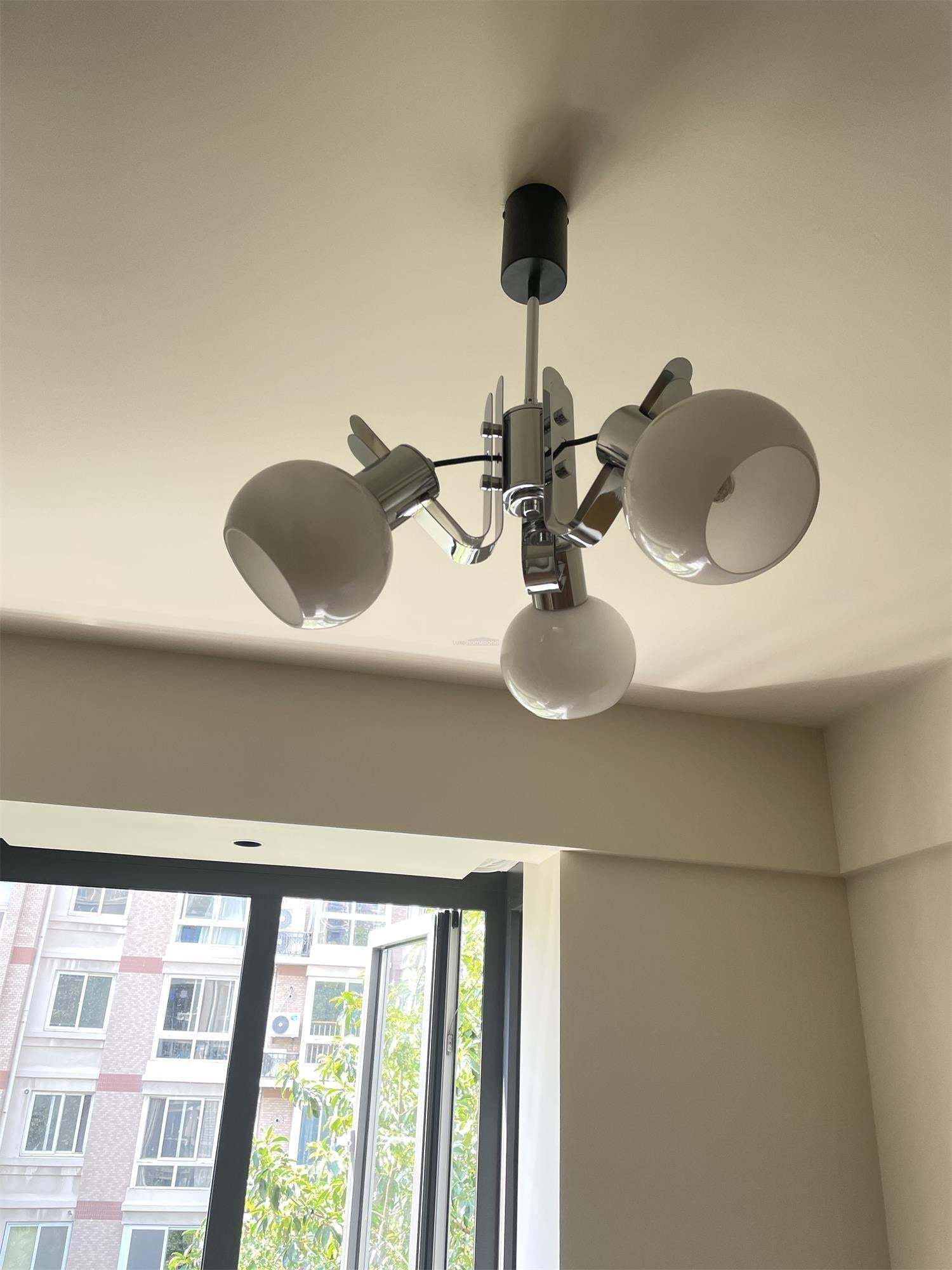 Geometrical Chrome Chandelier-Sylvia Space