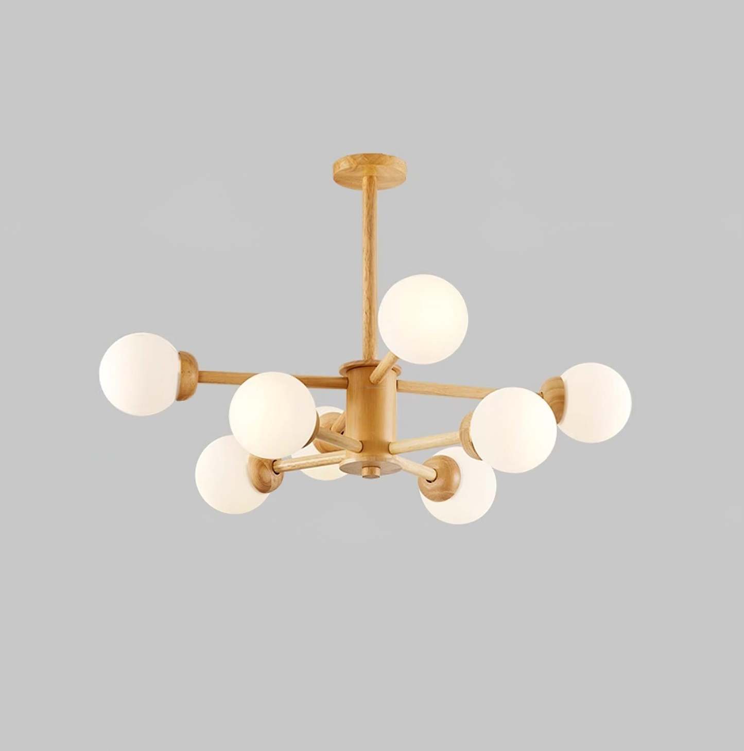 Kozan Wooden Chandelier with 6/8/10/12 heads-Sylvia Space