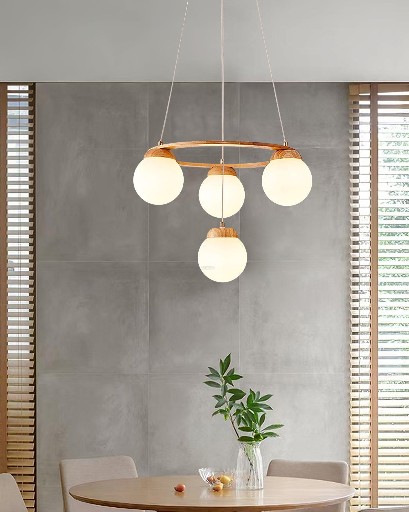 Nuura Miira Wooden Chandelier-Sylvia Space
