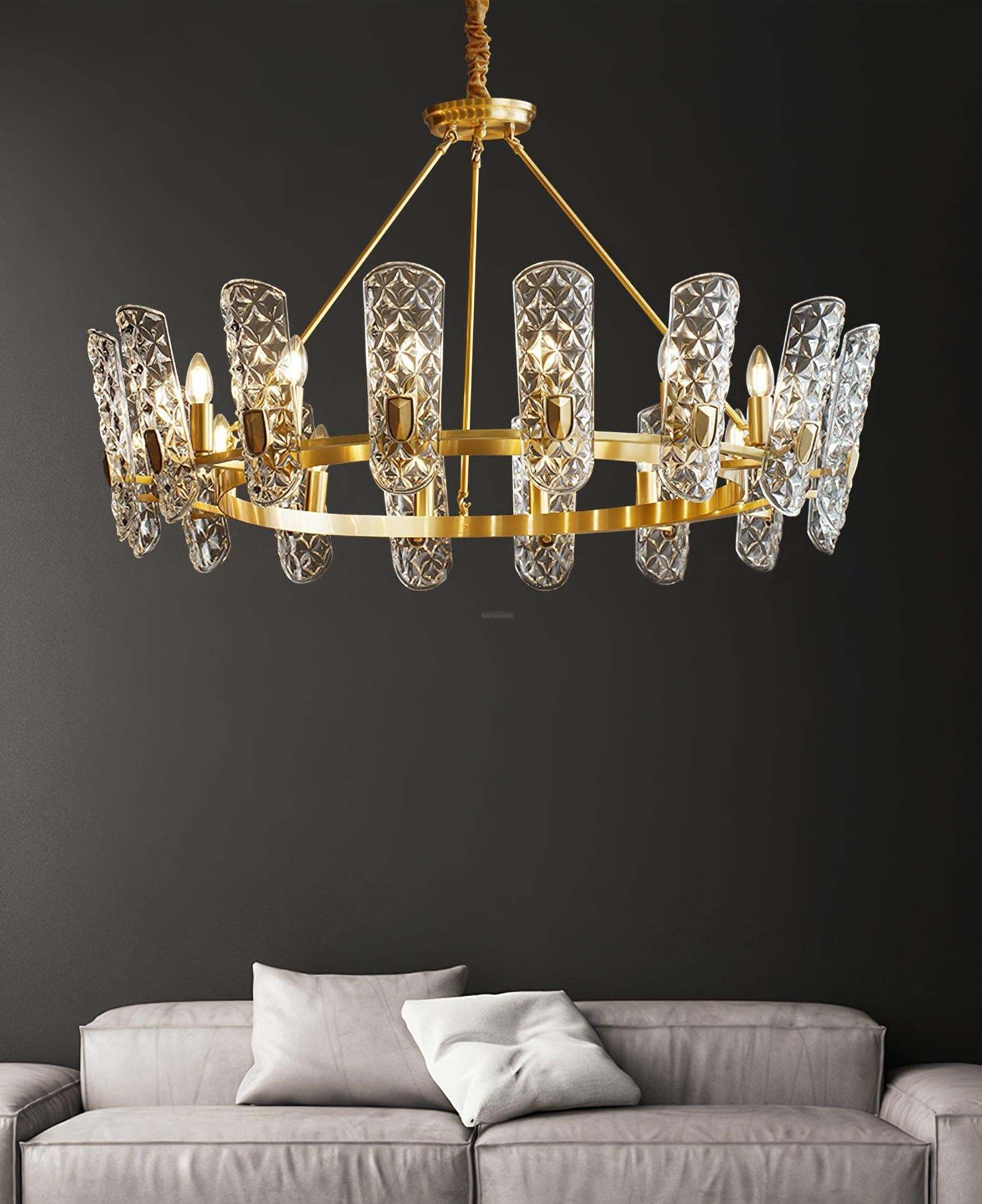 Brass Central Chandelier-Sylvia Space