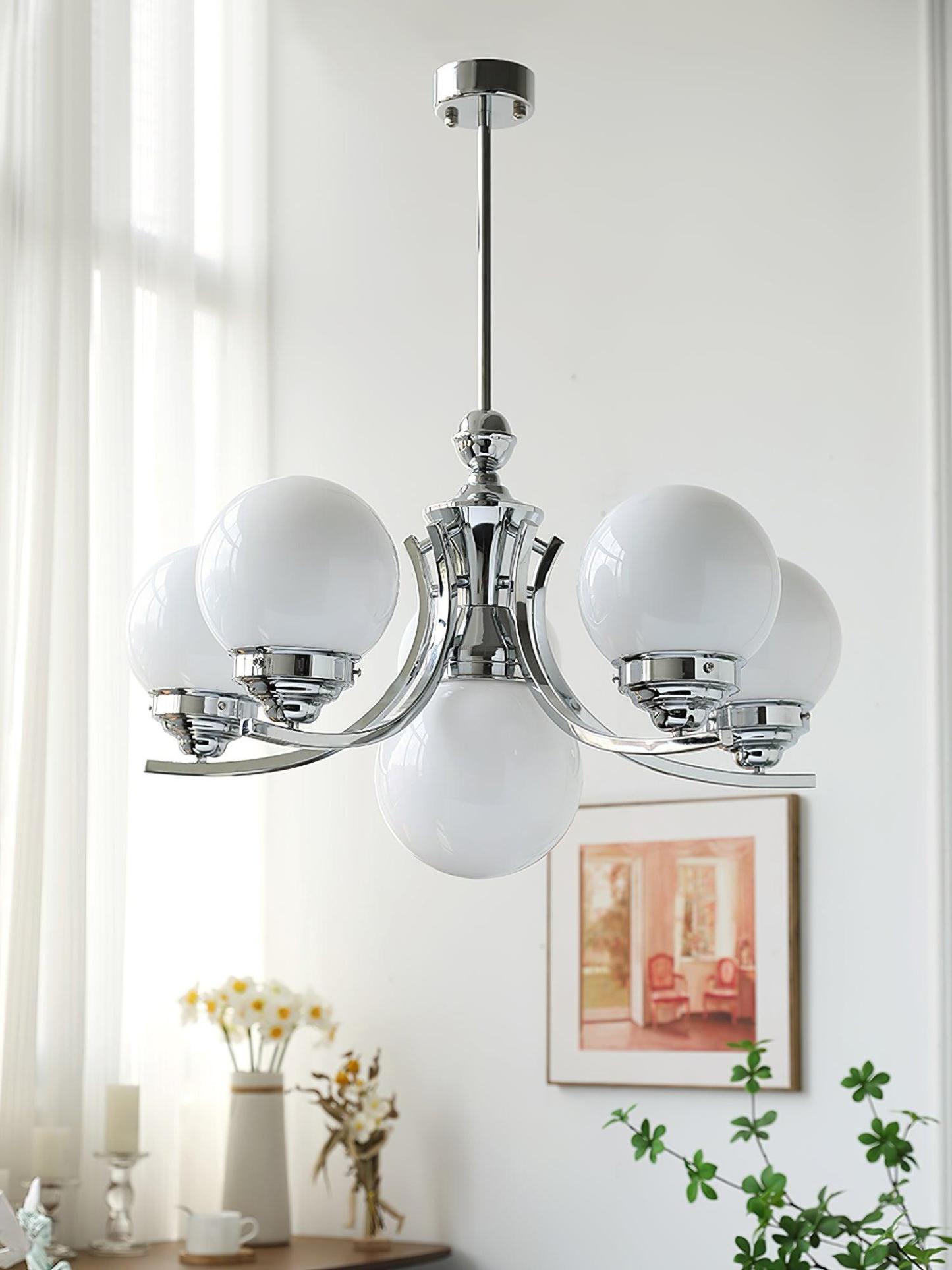 Dewdrop Globe Chandelier ∅ 21.7″-Sylvia Space