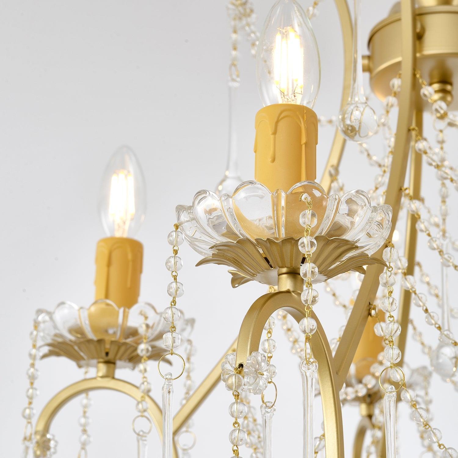 Crystal Birdcage Chandelier Φ 21.7″-Sylvia Space
