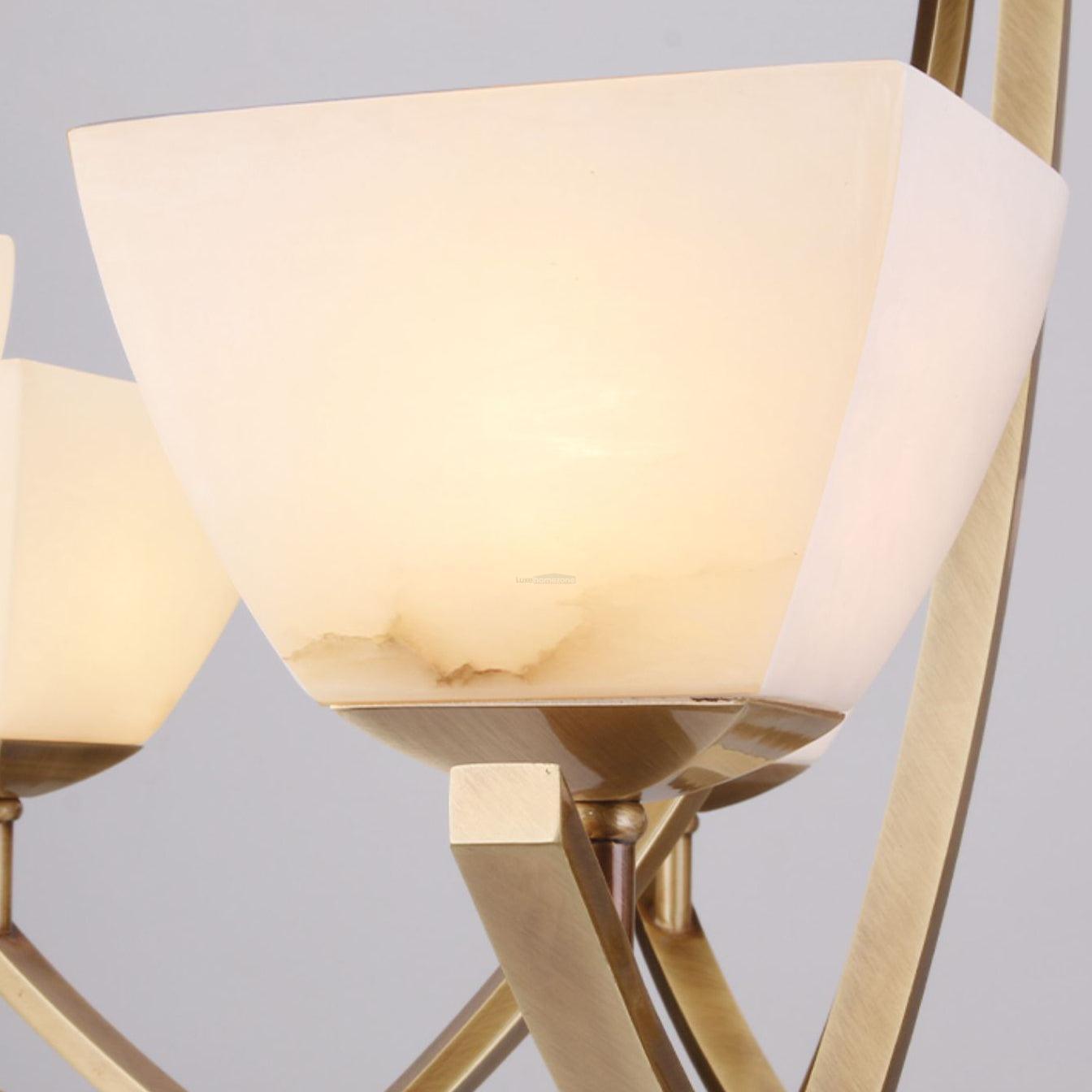 Dover Brass Chandelier with 8 heads-Sylvia Space