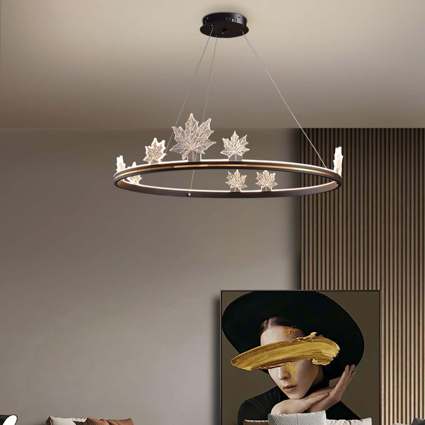 Ion Leaf Ring Chandelier-Sylvia Space