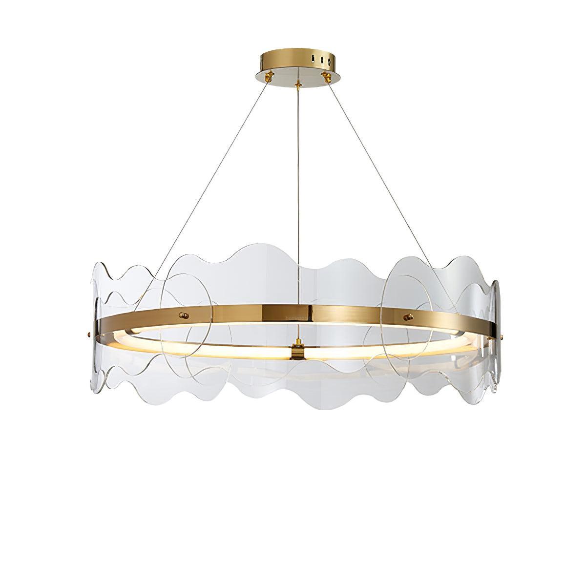 Acrylic Wave Round Chandelier-Sylvia Space